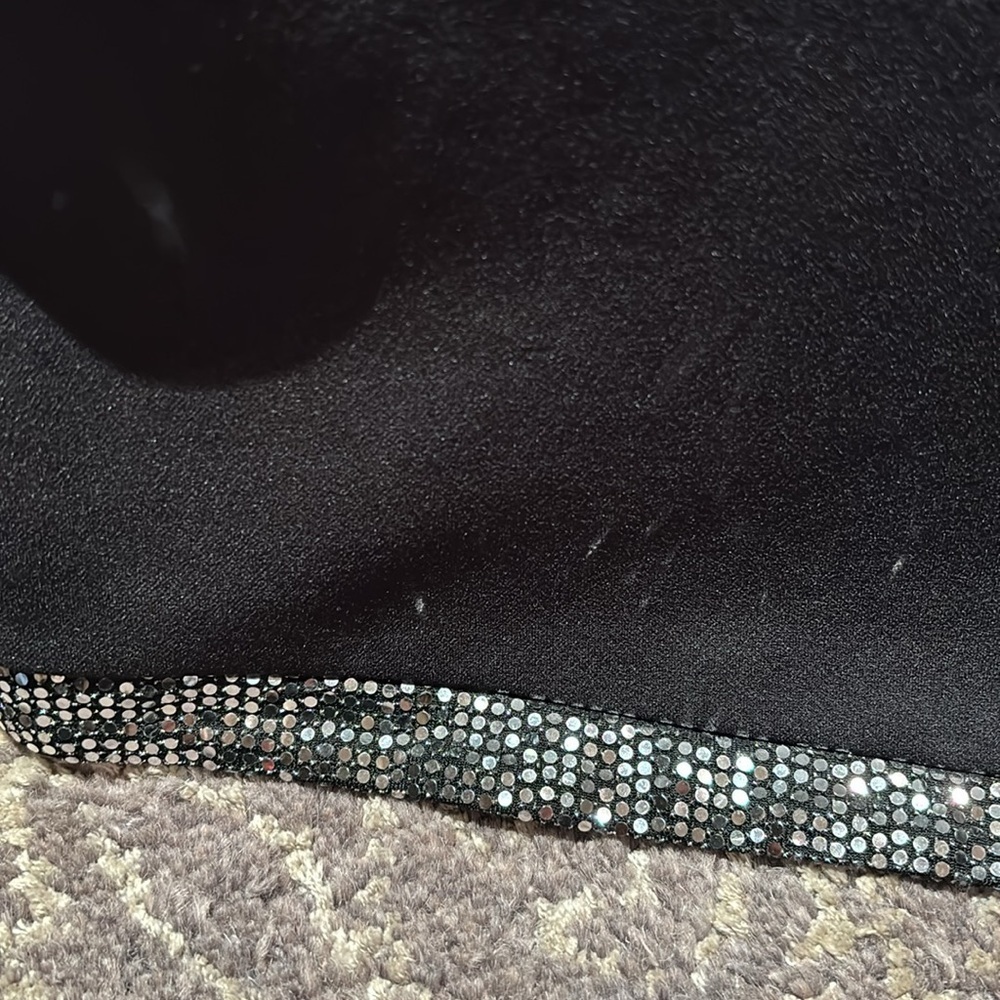 Lily Morgan black tunic dress top with silver trim in a - Picture 2 of 7